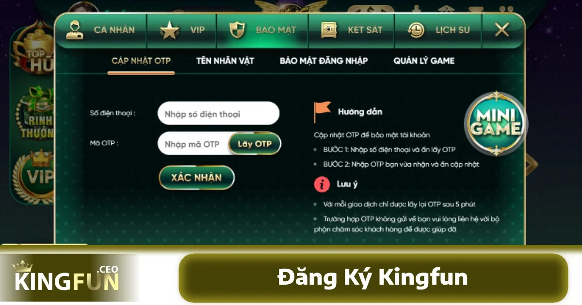 Các bước đăng ký tài khoản KINGFUN qua website